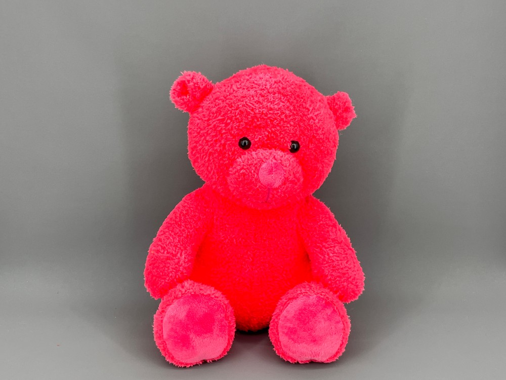 Bright red bear